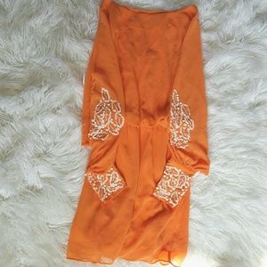 Orange Long Sleeve Dress